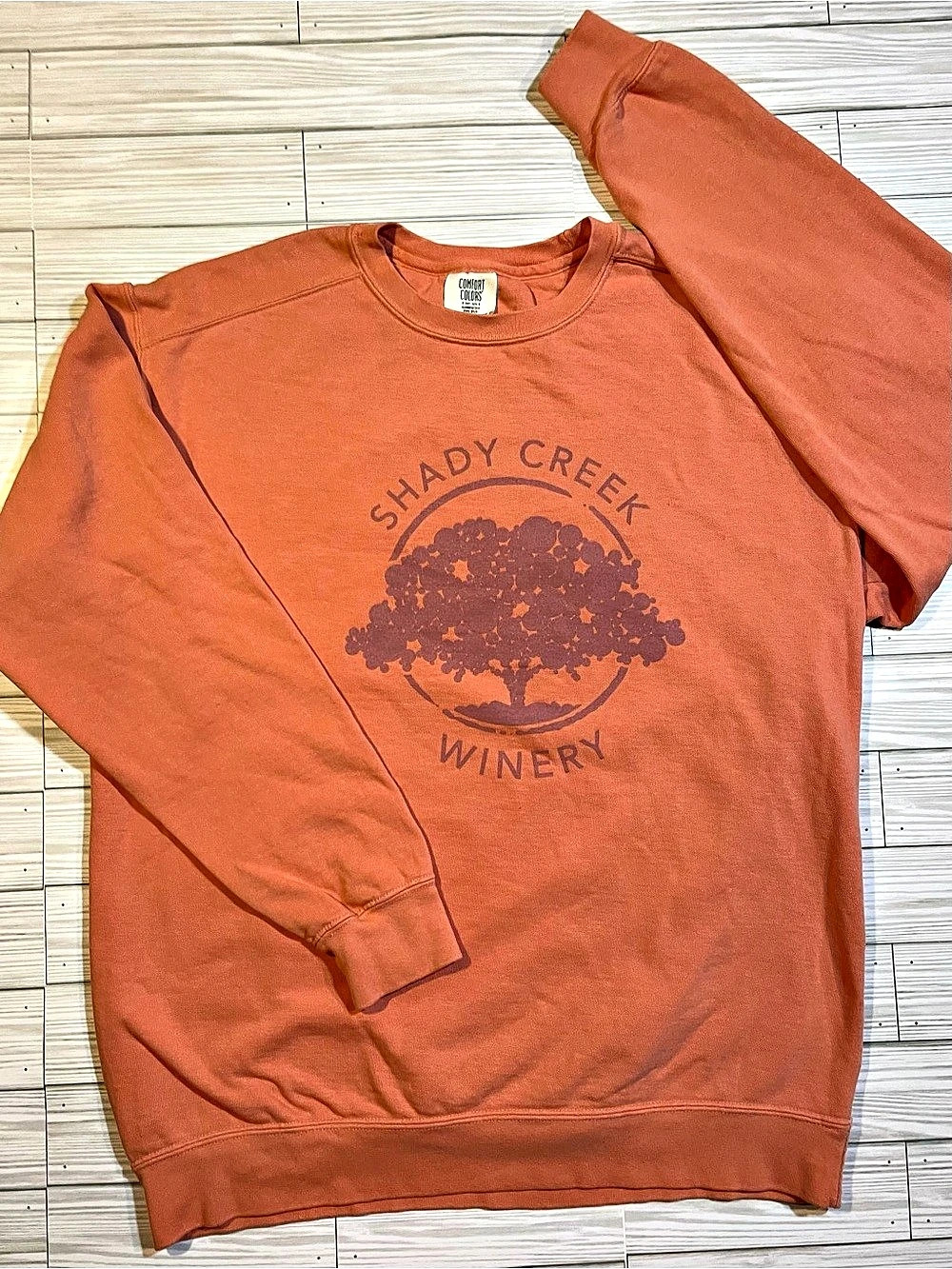 Comfort Colors Garment-Dyed Crewneck Sweatshirt Orange Large